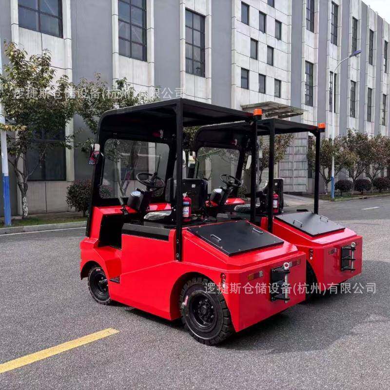 封棚闭带雨513牵头工厂拖车拉货车平板搬运车挂车电动牵引车引8半