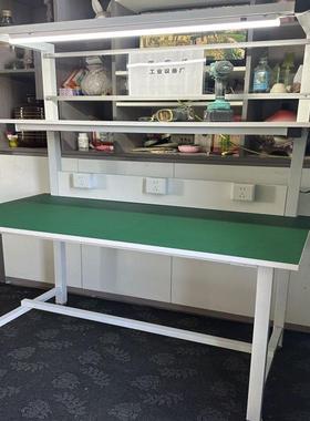 单面防水静电工带灯作台流台线KSG拉操作台实验室车间手机电脑维