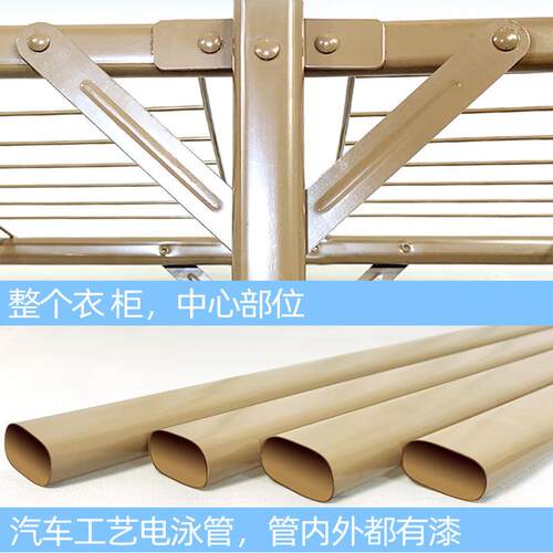 简易VZN柜布衣架柜加粗衣加固钢管衣柜组装艺收纳柜布全钢挂衣加