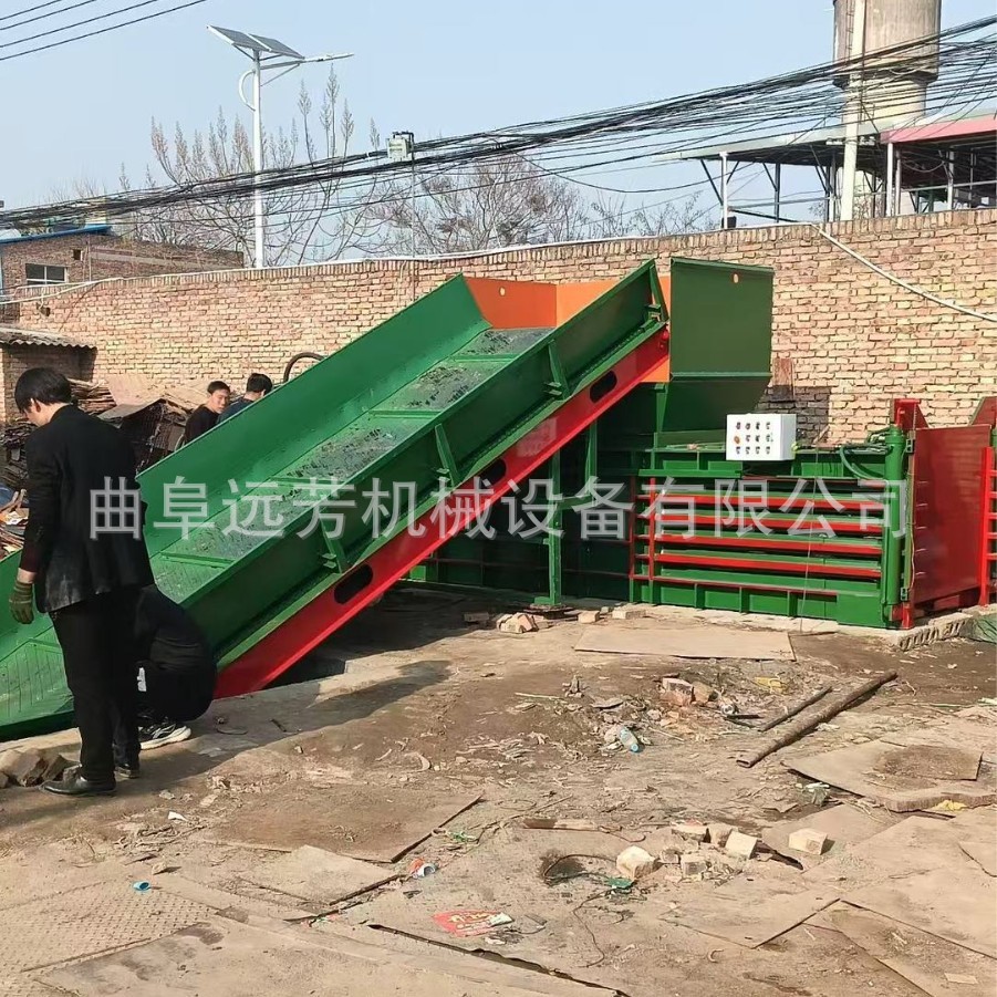 全自动废品旧衣物打包机 卧式废纸箱打包机 编织袋 无纺布打包机
