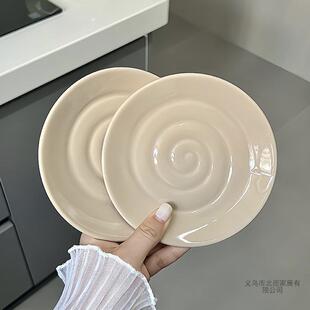 蜗牛陶瓷吐骨碟家用颜值盘小碟子餐桌吃饭骨垃圾渣GLA盘头碟盘高