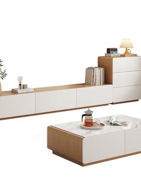 实木电电视柜YOF茶几组合现代简小约家用厅储物柜户型落地式客视