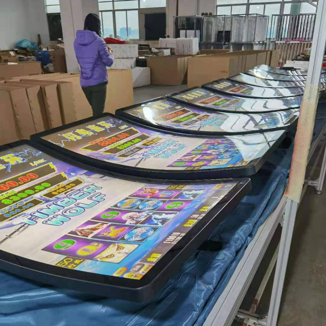 43曲广告机寸终端机曲面显示器电触容摸43CXJ曲面显示器面一体机