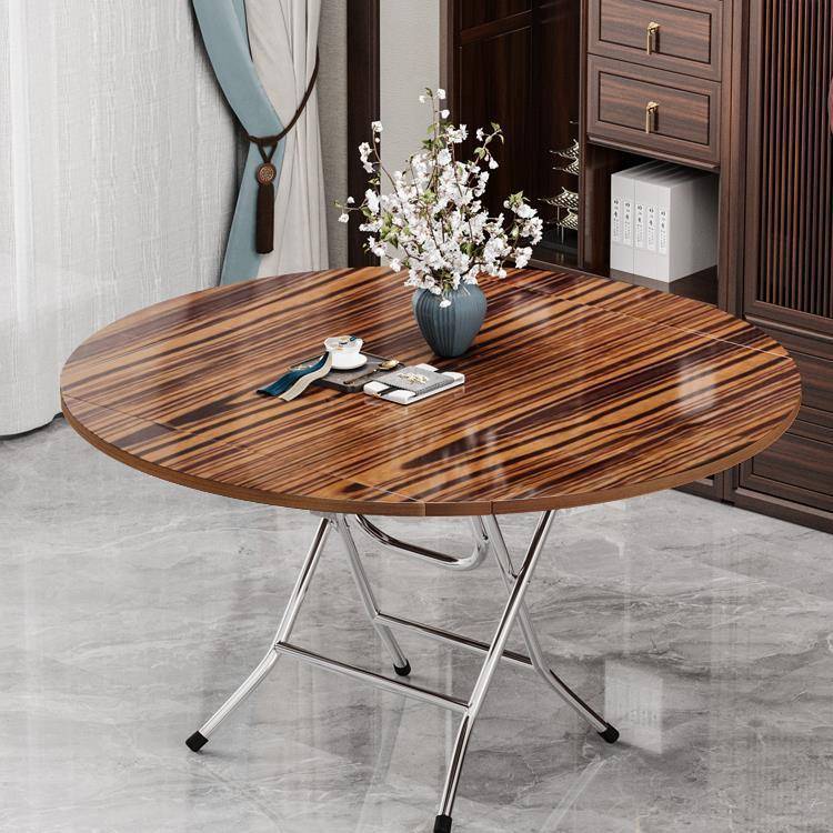 折叠桌子家用小户餐桌GJR农村桌10人吃边饭圆桌靠站型方商用折叠