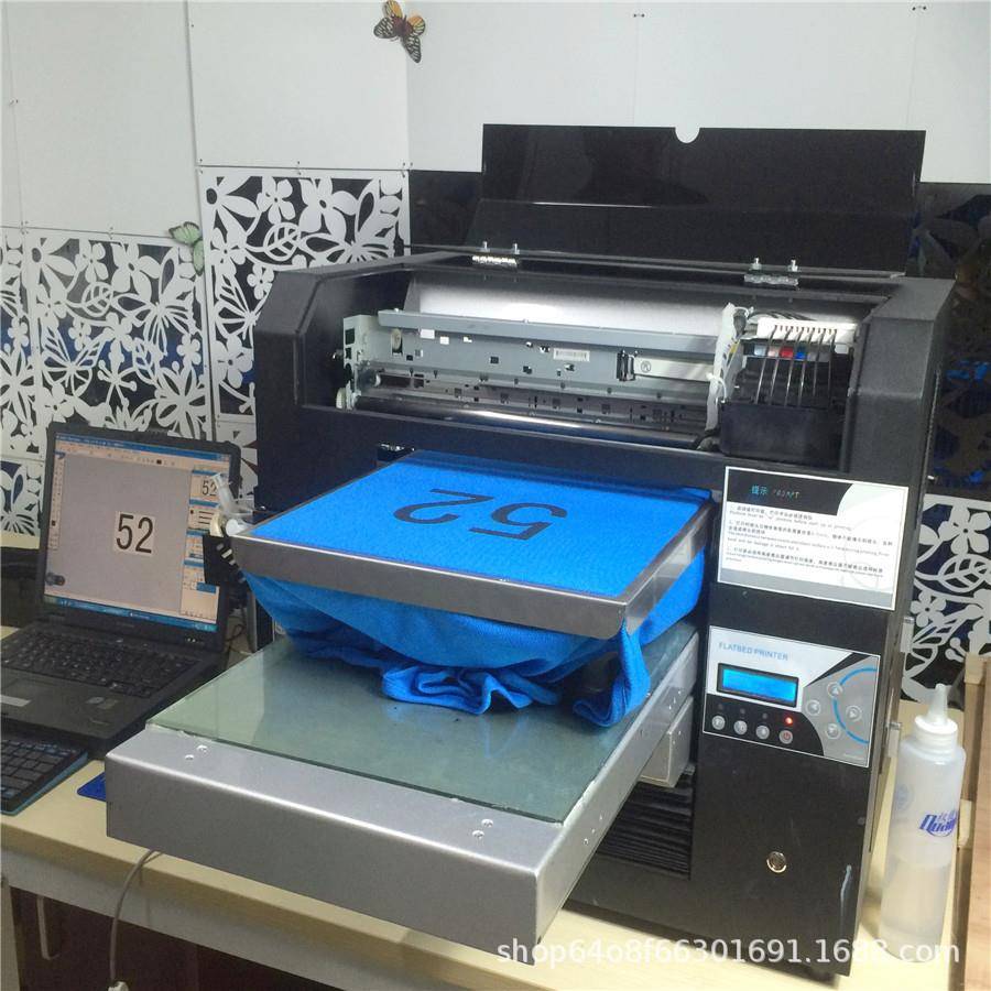 T恤印花机衣裁片服装纺织花直皮喷印机器革纯棉BVT布料数码成打印