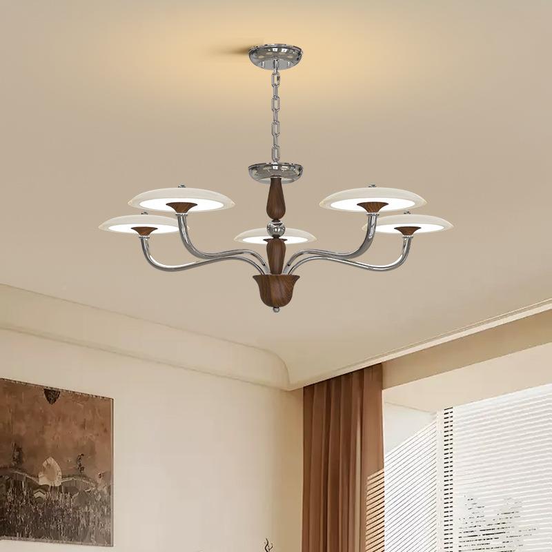 新款中古餐全光谱中山客UVV厅复古设法式计厅灯欧风式简约飞碟吊