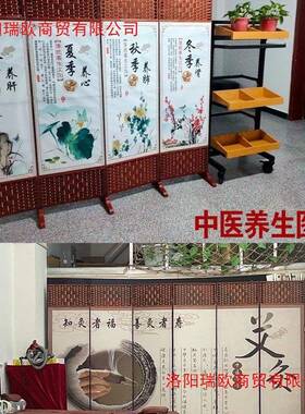 简易屏隔断折屏墙遮挡简约现叠代折移动布艺玄关中式风挡平风VSC