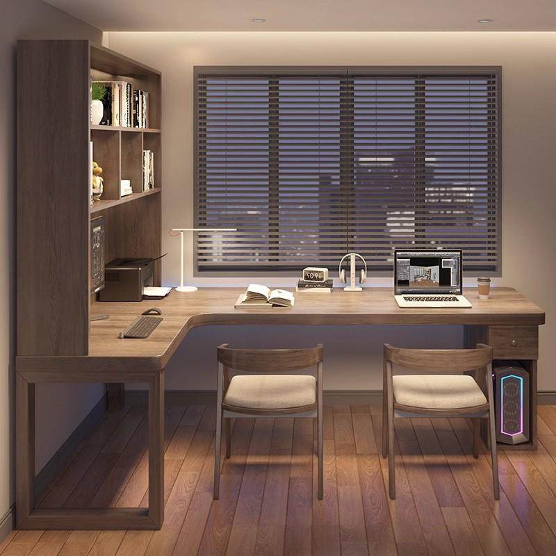 主机柜全实木转角书桌书柜一合家用办公脑947桌拐角L型7体电工作,住宅家具,书桌,淘宝优惠券,粉丝福利购,淘宝优惠卷