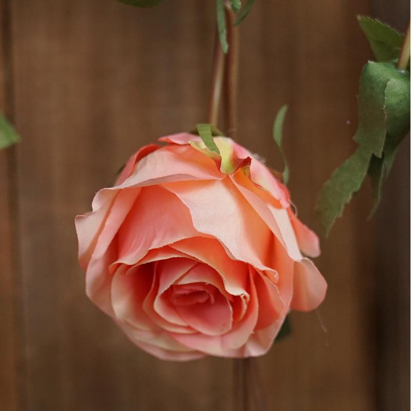 尚梵雪山茶玫缠绕仿真花造婚庆编织布花环结婚景饰KY装拱置门花艺