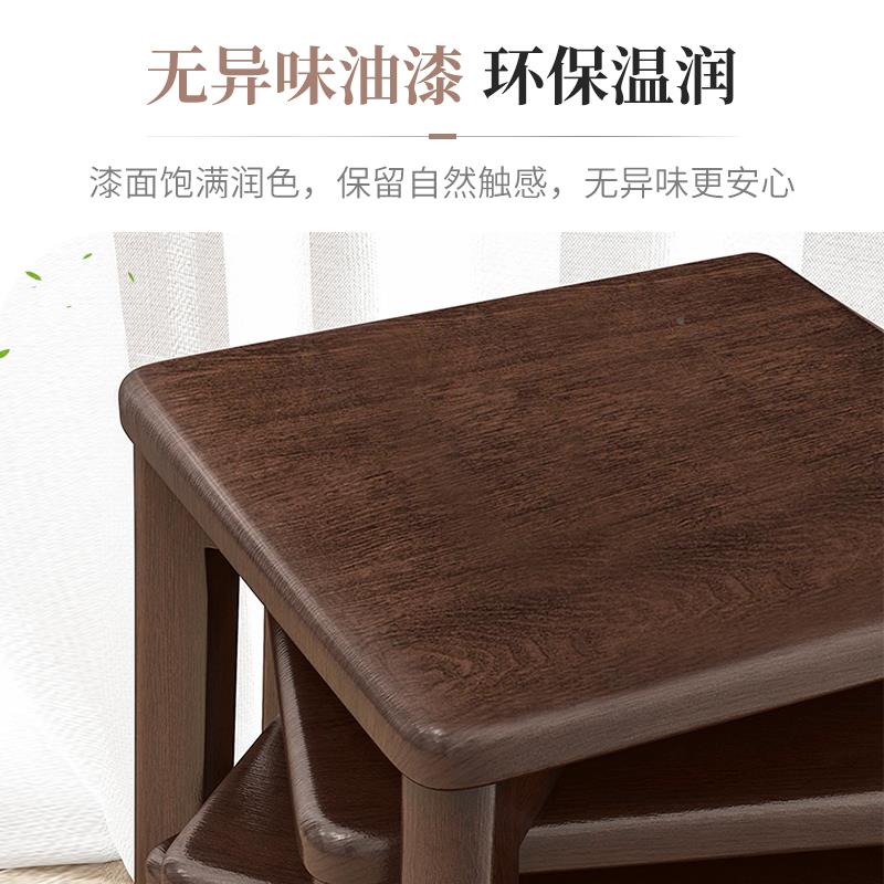 VBH掘素实木家小凳子用矮凳可摞客叠板凳凳木凳化妆凳厅高方凳餐
