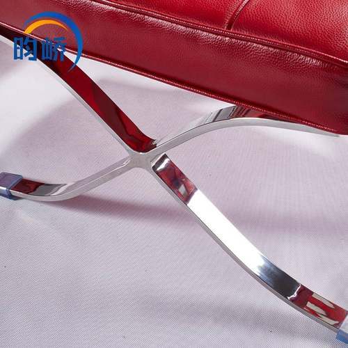 巴塞罗XWL那椅现代办公室售楼处洽椅谈皮艺休店闲躺沙发椅金酒属