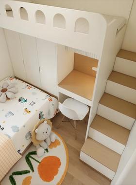儿童房床间WXL全衣屋现代榻米柜一体小户型多功能上下床榻工厂直