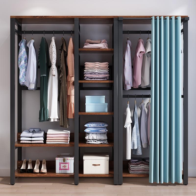 Y*柜衣简F9679JM6落地卧室家用金属挂柜衣帽间全衣不锈钢衣帽架子