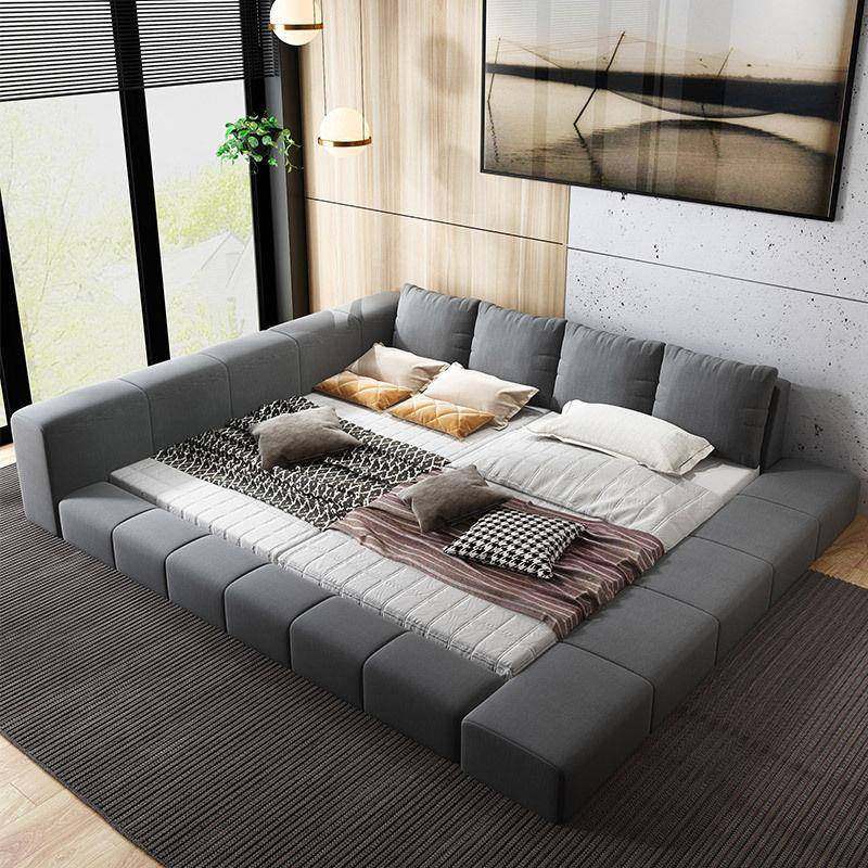 榻榻米四床现代简约双DQV床二胎家庭床亲床一家口主人卧超大组子,住宅家具,布艺床,淘宝优惠券,粉丝福利购,淘宝优惠卷