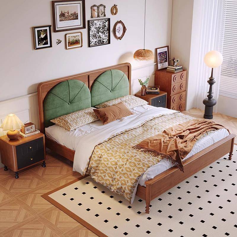 木8床1极简主卧.5单人床复古JDE法式风1.米双人床实卧室家具储物
