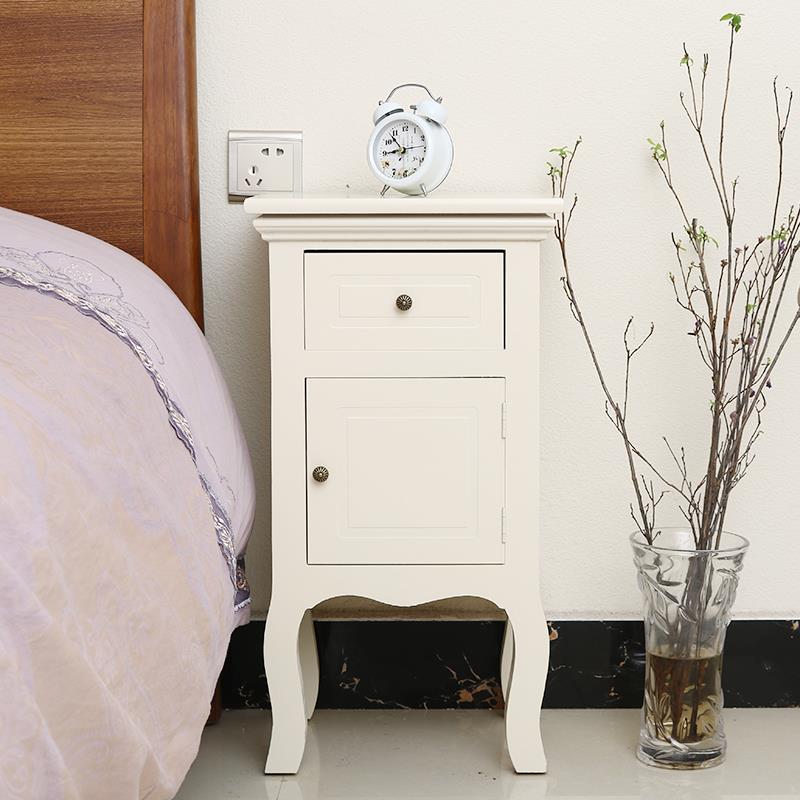7欧式田园户床头物柜迷你白色小窄韩式风格收纳柜型实XMU木储柜