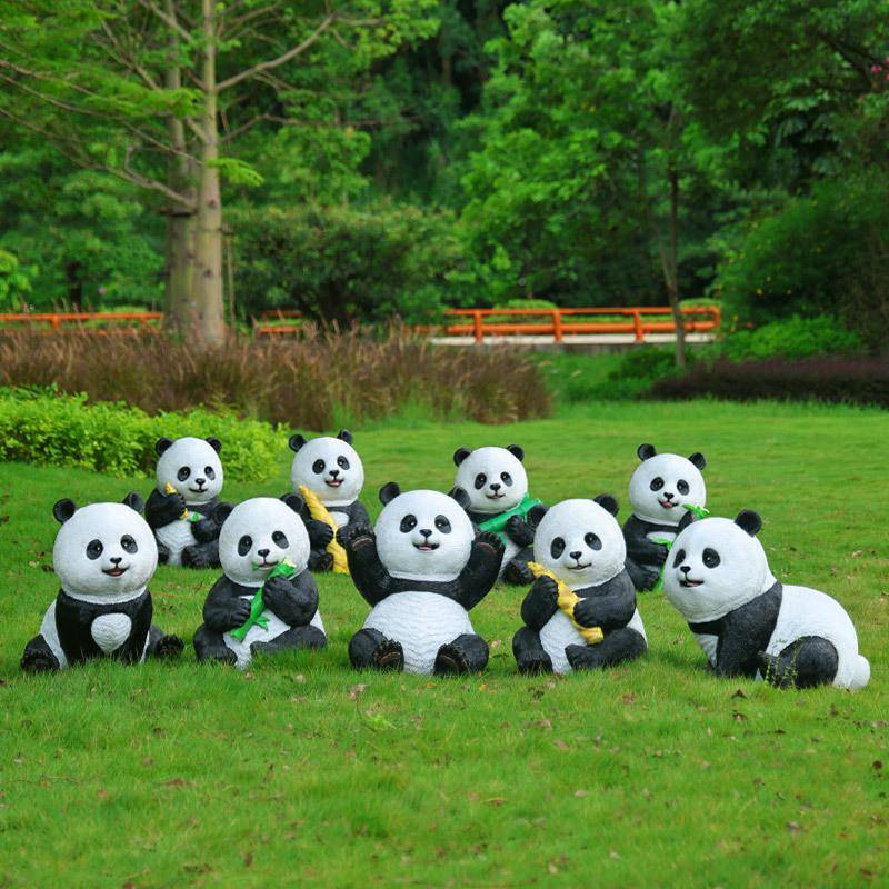 JYH创意猫雕塑玻璃钢卡通动户外小摆件售楼处区熊园林草坪物装饰