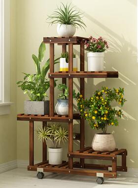 欧式白色花架子多层室家内STM20181客厅地阳落台置物绿实木萝花盆