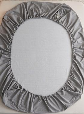 款新全棉老粗布床笠件单纯棉肌理纹床YUJ垫护套保防滑全包床单简