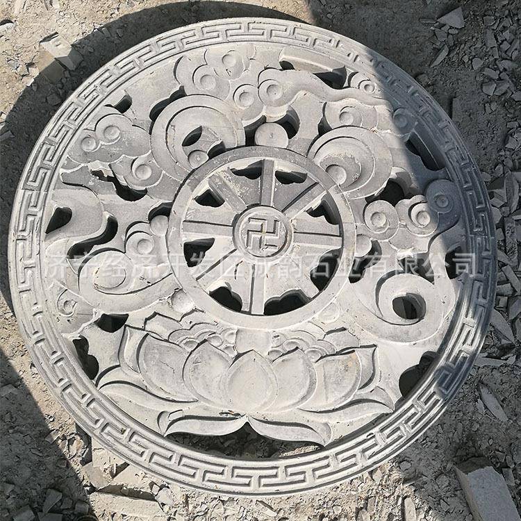 石窗石雕镂空窗厂家花686式仿古石窗图花片价中格庭院古建石窗框