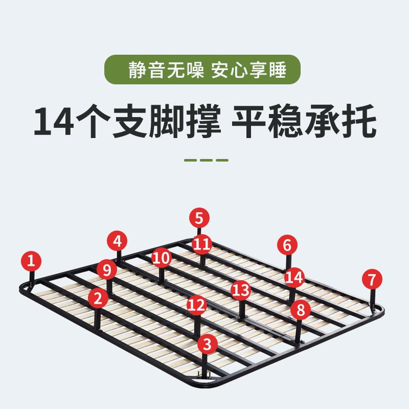 排床YOX骨架床架铁架板支撑架1.8米龙骨架1.5双人床骨架架子床实
