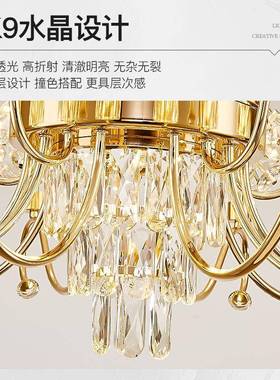 奢吊灯简客厅灯现代约大气水晶灯2轻25年新款创意蒲公英炘亿68180