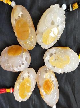 天然玉器雕艺012205品工玛瑙玉髓把件手工刻天然手玉器貔貅把件