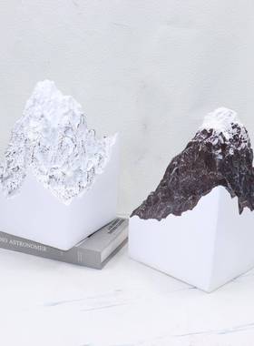 现代新中式抽象假山1雕塑艺术台酒品店玄装关办公室大班雪山软摆