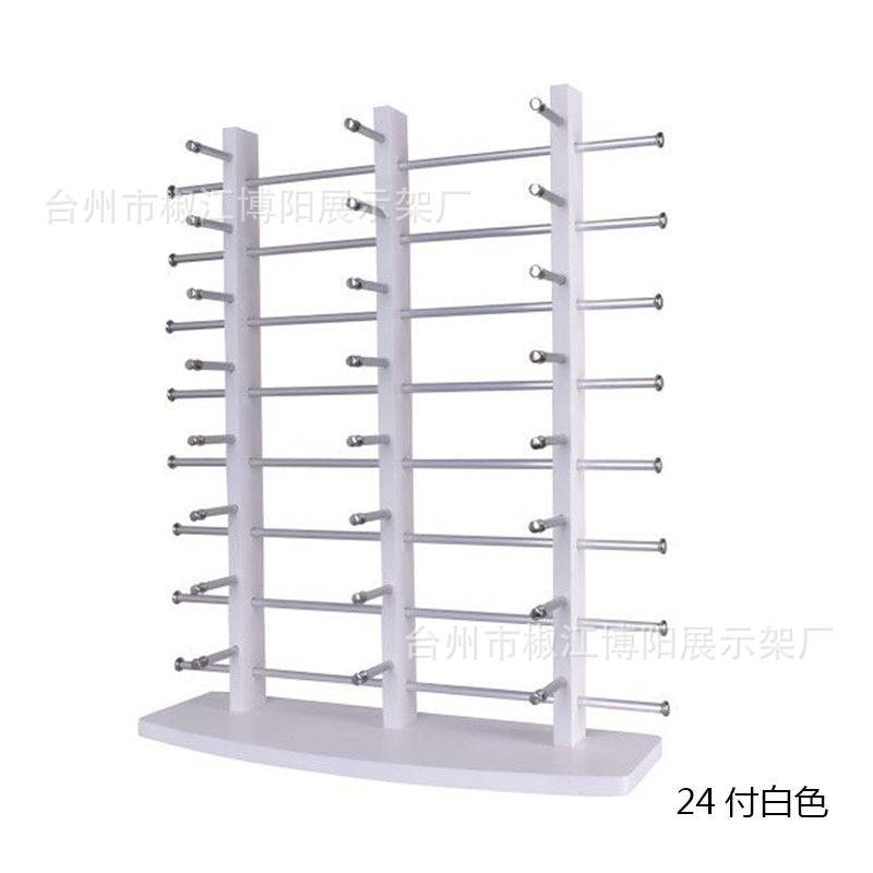 三排木质眼镜展示架 太阳镜展架 橱窗眼镜展架可放24付27付