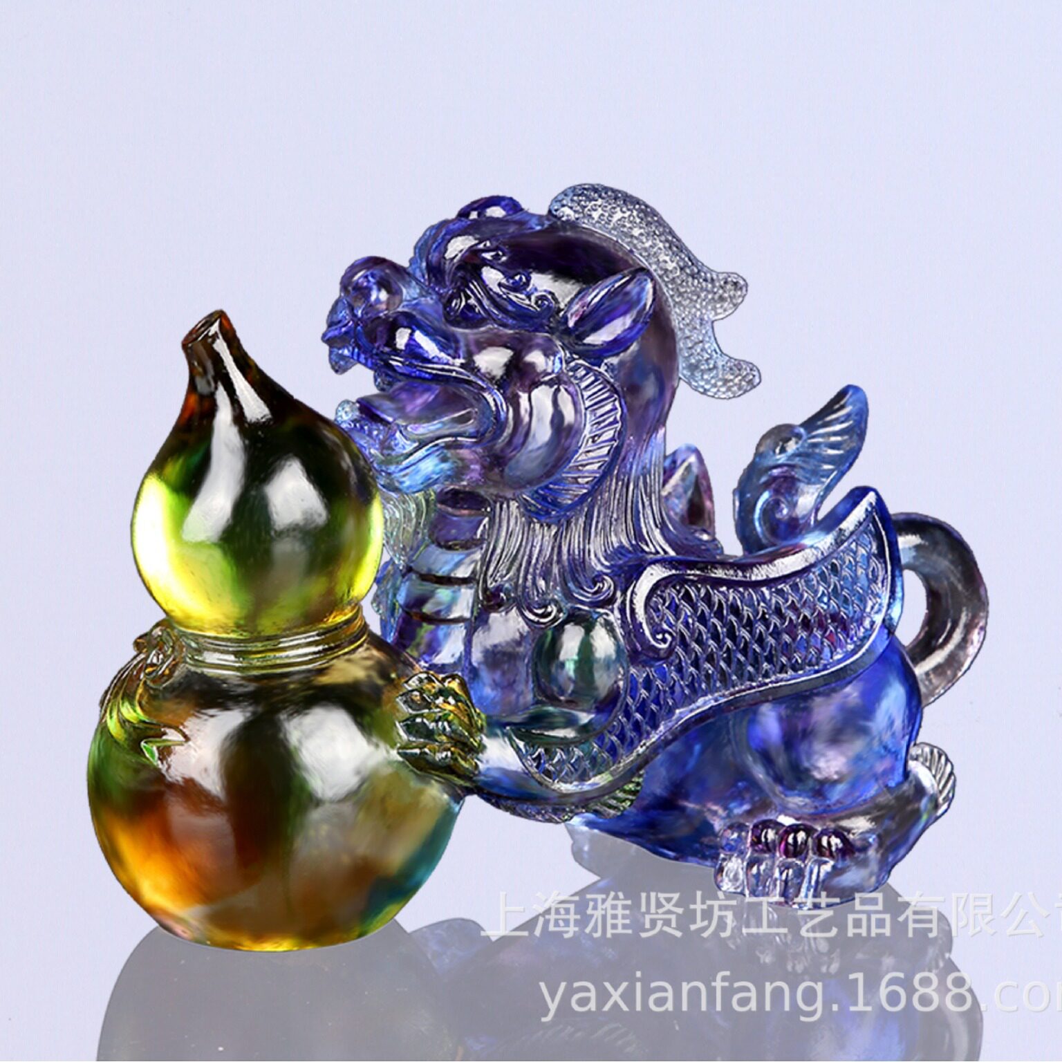 琉璃厂家生产古法琉璃貔貅摆件古法琉璃脱蜡烧制琉璃工艺品