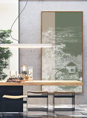 新中式风格客厅装饰画走廊挂画中风茶格玄关QZ202011泡室书过房道