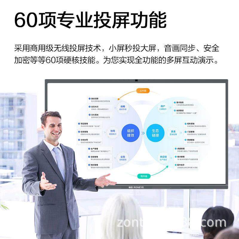 会议一多体机屏触控55寸双系平板一体机子交互式功能电白板