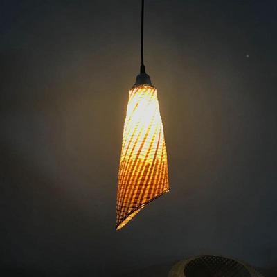 日12554pok式宿中式笼农家乐餐吊厅茶楼茶灯室藤艺灯简约竹藤布艺