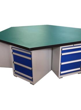 固TTLG-GZT厂家学生实朗训六边工作台六角钳工台操作台多工位具桌