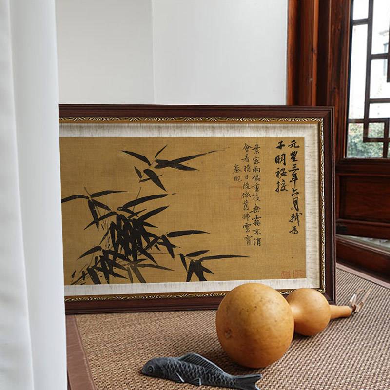 新中式茶室书房壁画酒店客厅装饰画日式玄关中国风民宿挂画A238图片