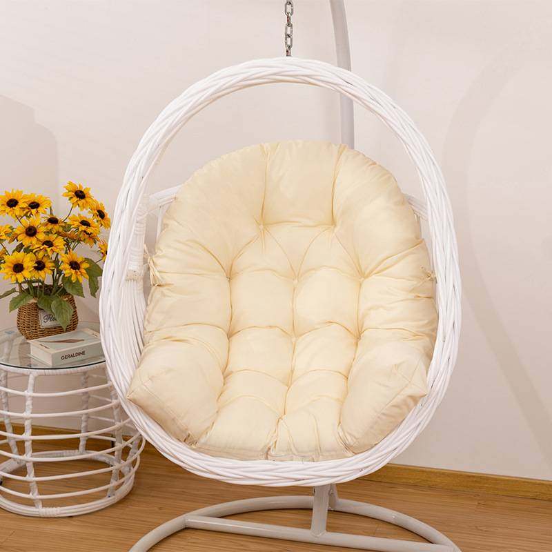 靠垫四季垫子一体吊椅坐垫加厚吊篮藤椅单人摇椅靠背圆形摇篮吊篮