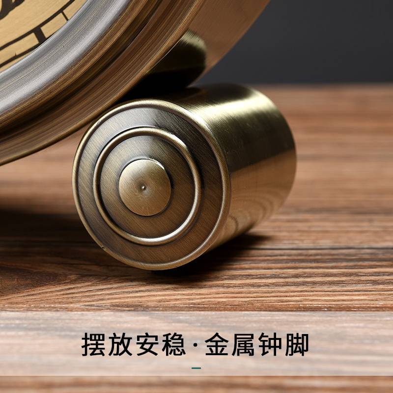 家用座钟客厅复古坐钟创意钟表摆件桌面现代闹钟台式台钟新款时钟
