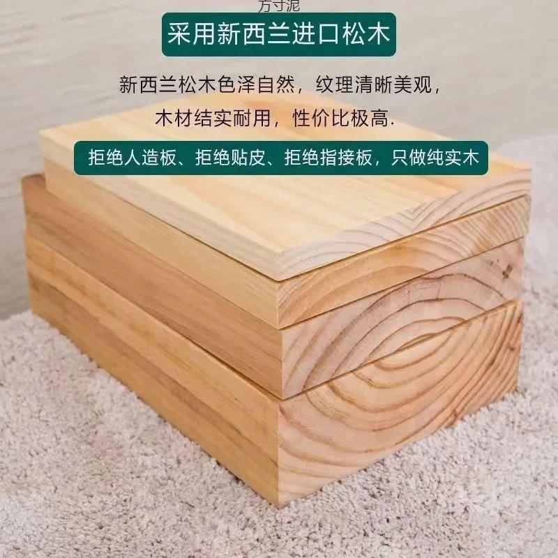 松木实木整5pjkf3Ff张厅台板飘窗台吧面台板桌面板餐家具加厚污环