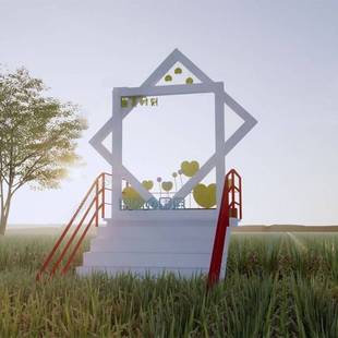 大型工艺雕塑景区拍照打卡网红月亮桥农庄露营地美陈装饰景观道具