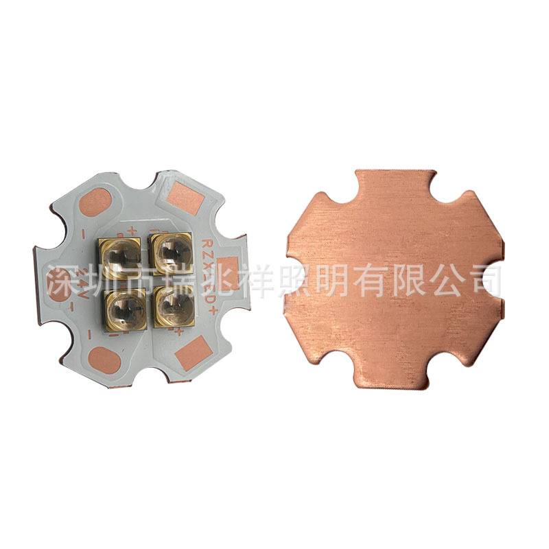 LED24V12W大功率UVC254NM 265nm 270nm 295nm 308nm梅花20MM灯板