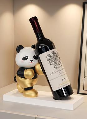 bj874-轻奢酒柜装饰品猫摆视件创意熊酒架客厅关电柜软装工艺品玄