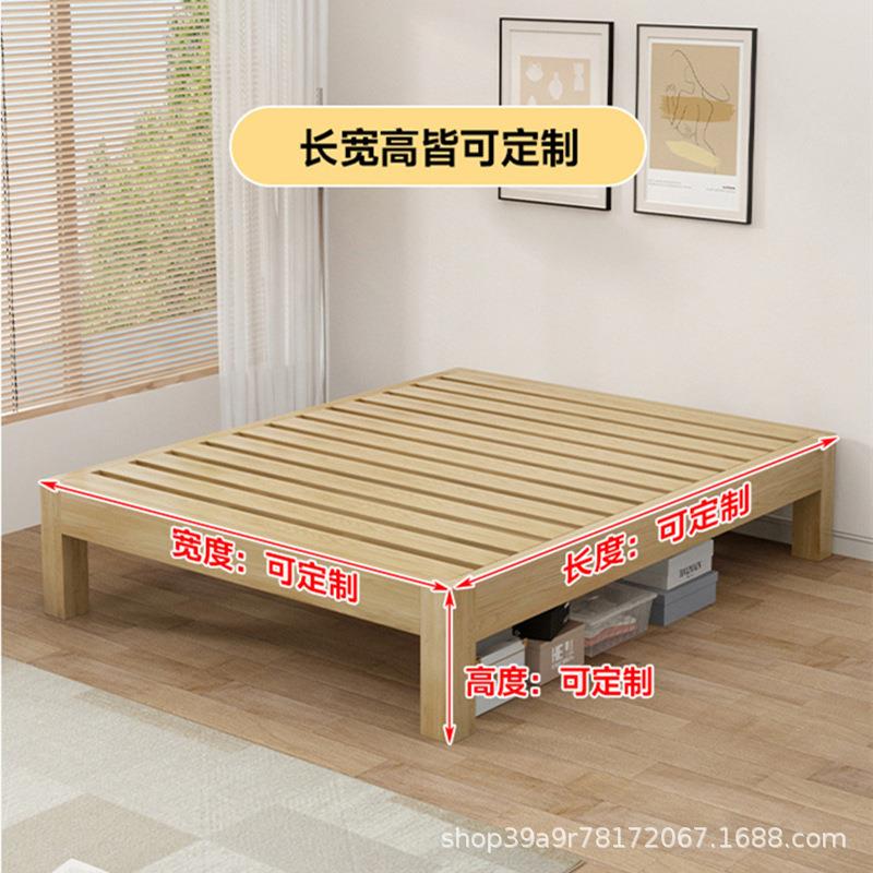 床架铺子排骨003架床榻米全实木无靠背床原木床民宿榻满款双人床
