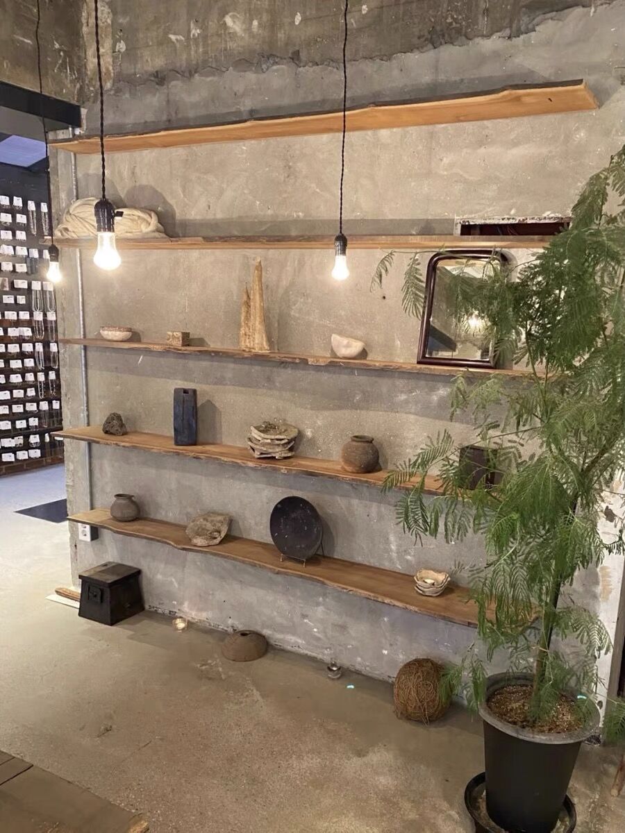 墙上复古置物架墙壁书架挂墙隔板墙面壁挂式展示架一字板上墙层板
