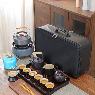 车F99H87M9载户外营茶围炉煮便携式 多功能烧烤烧 旅炉行茶具露套装