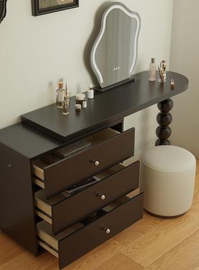 式复梳妆台F7769HMJ斗柜一体实木小法户型主室黑色卧化妆桌床古头