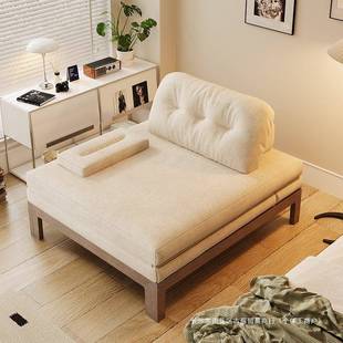 日式 实木沙发ODF床折叠两用户型卧室书房坐多功小能人伸缩单抽拉