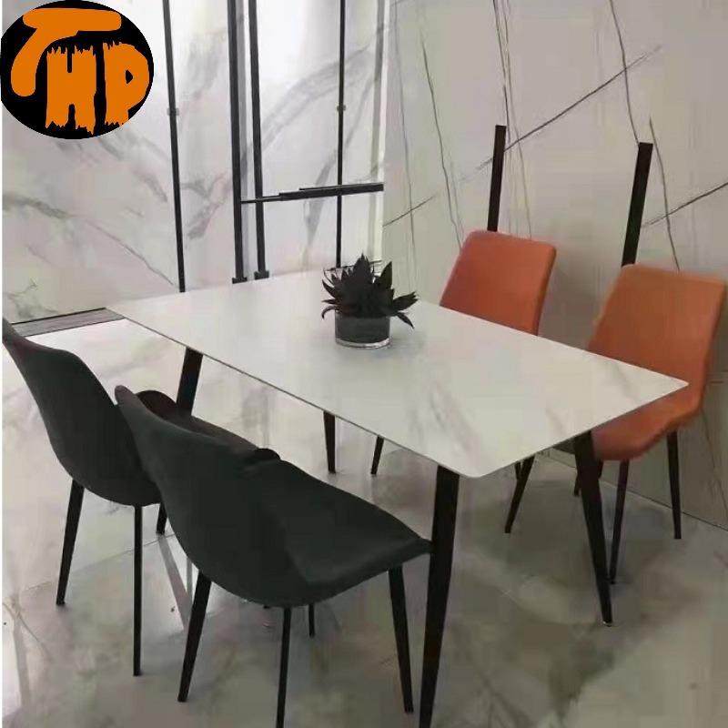 白色无品牌/大理餐厅餐石桌椅椅办室会议桌客厅餐桌子大理公石餐