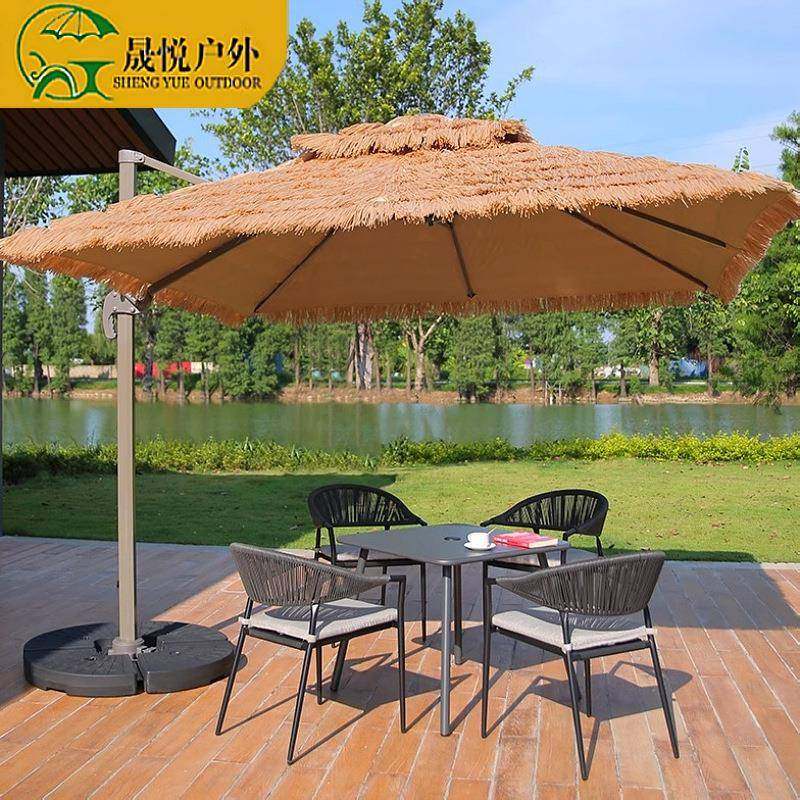 户外遮阳RFR伞台庭伞花园大太阳伞露草小院茅草伞室外商用稻院伞