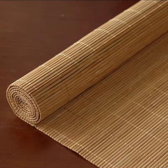 竹DNU编材料帘品半竹成装饰竹席吊墙面民宿茶室席子现代竹顶艺卷