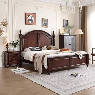 美家用实木床1JHK:337#米8大高端主卧室双式人床法式复古床物小户